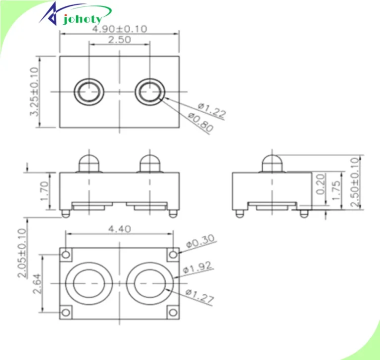 2 Pin Electrical Connector, pogo pins, pogo pin connector, APC0502-20246