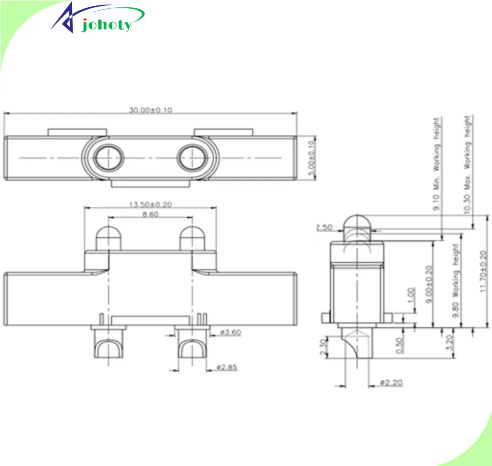 2 pin connector, pogo pin connector, APC0502-33847