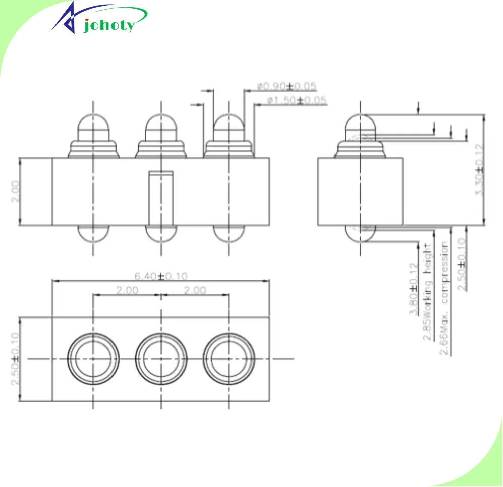 3 pin pogo connector, APC0503-38171