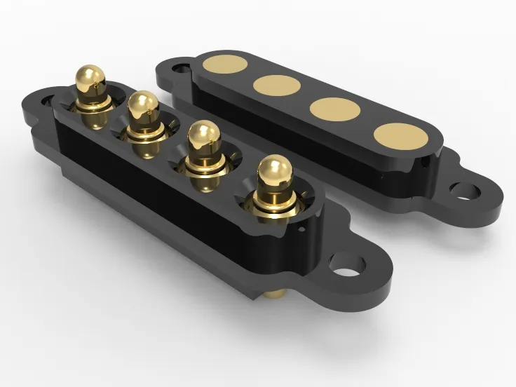 4 Pin Pogo Connector, pogo pins, pogo pin connector, 4 pin connector