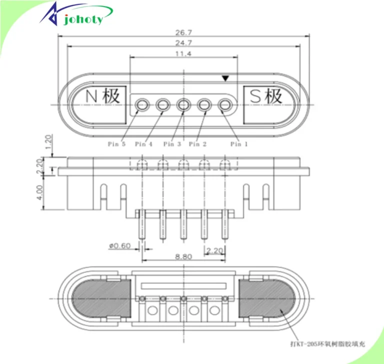 5 Pin Electrical Connector, APC0505-10891
