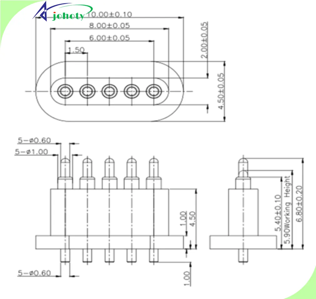 5 Pin Electrical Connector, APC0505-14415