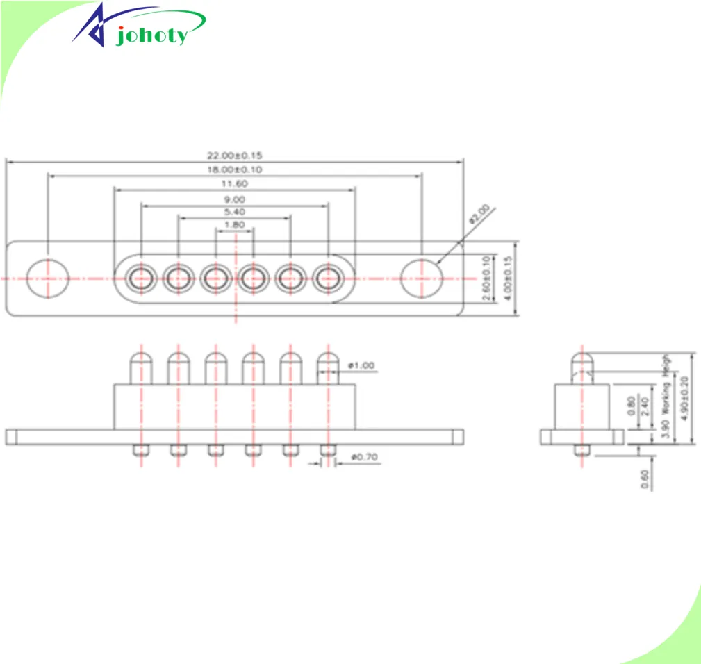 6 Pin Pogo Connector, APC0506-29164