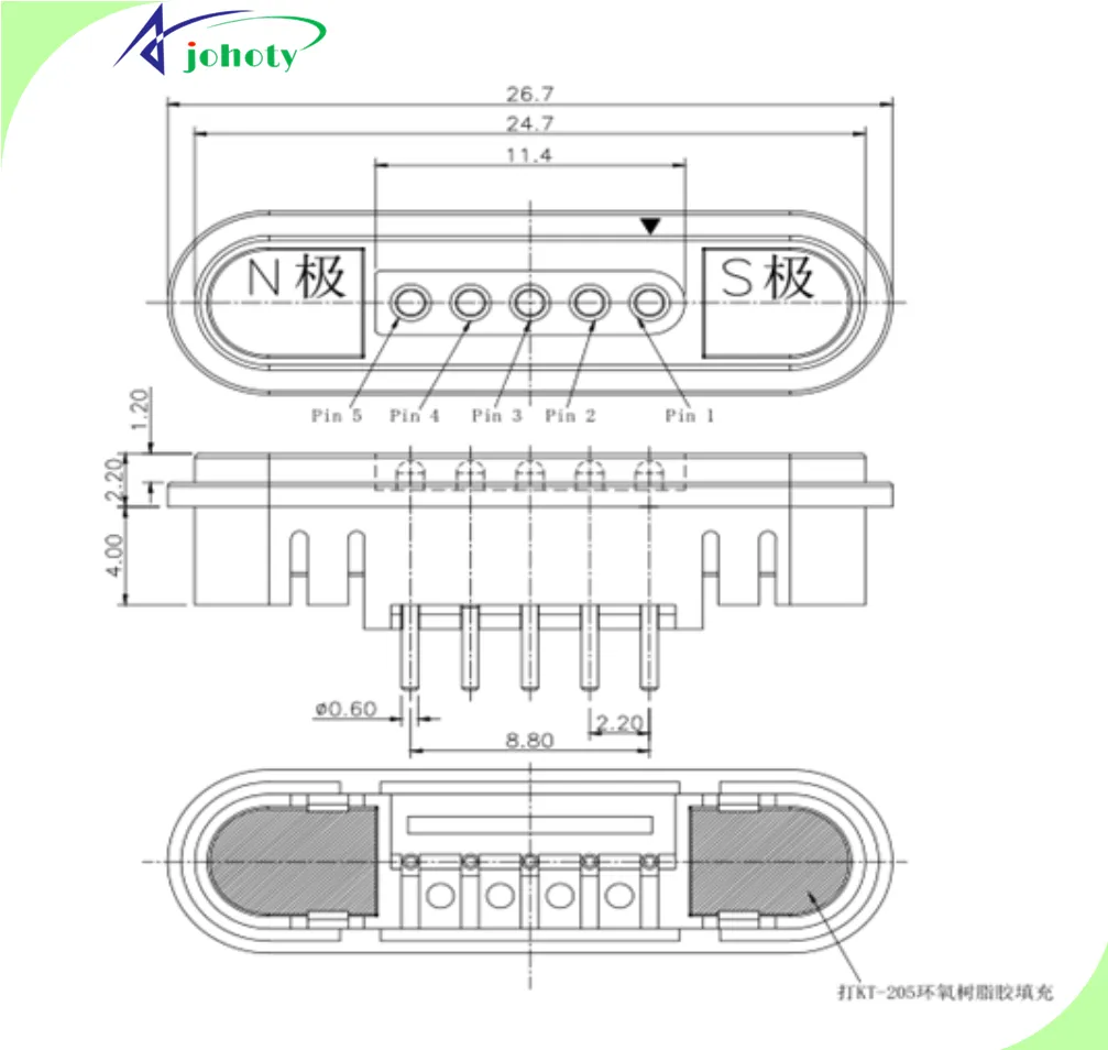 Magnetic Electrical Connector, APC0505-10891