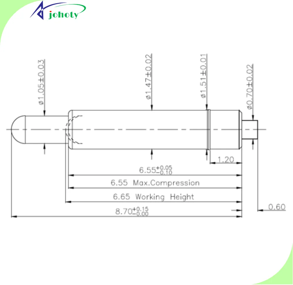 pogo pin header, spring loaded pin, APC0401-14009