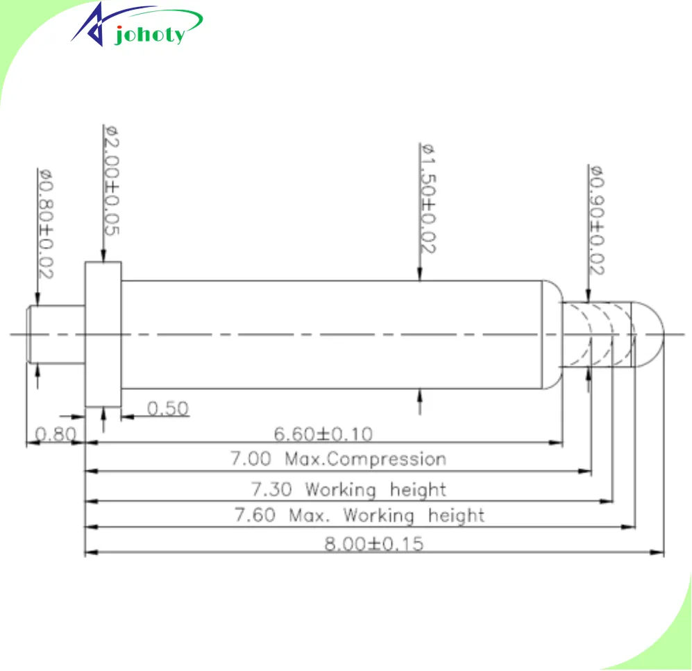 pogo pin header, spring loaded pin, APC0401-9367