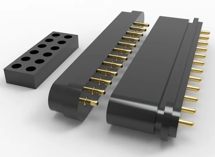 12 pin connector, pogo pin connector, pogo pins